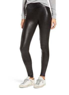 Spanx Faux Leather Leggings in Black Size Small